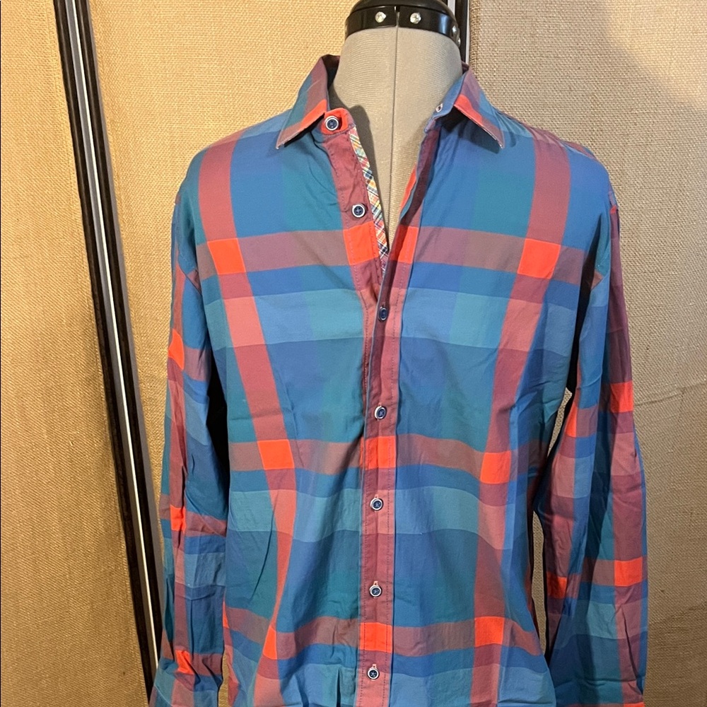 Bugatchi Multicolor Plaid Button Down Shirt